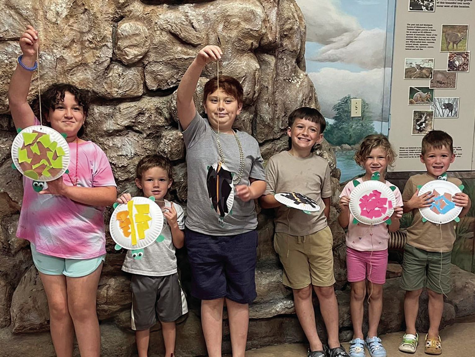 Children learn about Oklahoma’s native turtles during a hands-on program at the Lake Eufaula State Park Nature Center on May 29